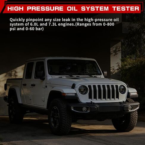 High Pressure Oil Pressure Tester Kit, IPR Air Test Tool Kit Compatible with Ford 6.0l-7.3l Powerstroke Diesel High Pressure Oil System with IPR Valve Test Fitting & Gauge in Saudi Arabia