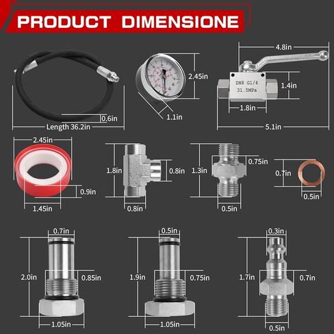 High Pressure Oil Pressure Tester Kit, IPR Air Test Tool Kit Compatible with Ford 6.0l-7.3l Powerstroke Diesel High Pressure Oil System with IPR Valve Test Fitting & Gauge in Saudi Arabia