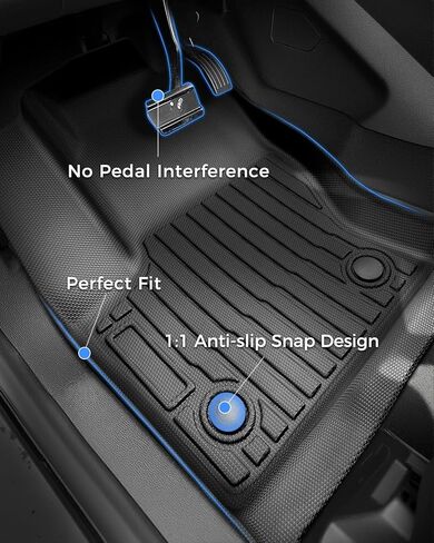 CreekT® Floor Mats for Ford Escape 2013-2019, All-Weather TPE Floor Mats & Cargo Liner with Door Sill Guards Accessories, Full Coverage Set in Kuwait