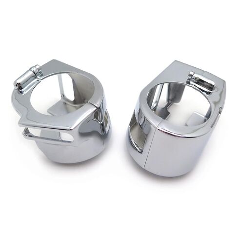 Motorcycle Handlebar Accessory Hand Control Switch Housings for Yamaha XVS V-Star 1100 Custom XVS1100 1999-2012 Chrome Switch Housing Cover, 1 Pair in Kuwait