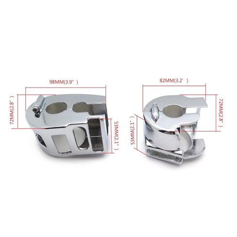 Motorcycle Handlebar Accessory Hand Control Switch Housings for Yamaha XVS V-Star 1100 Custom XVS1100 1999-2012 Chrome Switch Housing Cover, 1 Pair in Kuwait