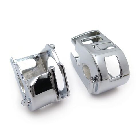 Motorcycle Handlebar Accessory Hand Control Switch Housings for Yamaha XVS V-Star 1100 Custom XVS1100 1999-2012 Chrome Switch Housing Cover, 1 Pair in Kuwait