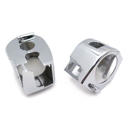 Motorcycle Handlebar Accessory Hand Control Switch Housings for Yamaha XVS V-Star 1100 Custom XVS1100 1999-2012 Chrome Switch Housing Cover, 1 Pair in Kuwait