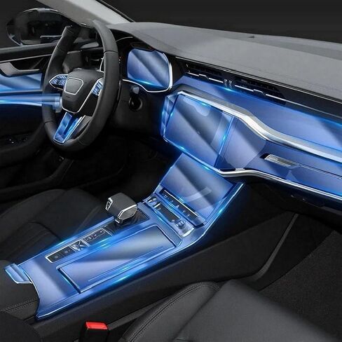 Car Gearbox Film Dashboard Panel Protective Film TPU Car Center Control Navigation Screen Protective Film,for Audi A6 A7 C8 2019-2023 in Kuwait