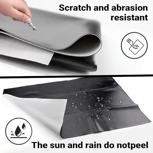 Motorcycle Seat Cover, High Elastic Scratch-resistant Leather Scooter Seat Cover, 39.37" x 27.55" Waterproof Flexible Seats Protector, for Universal for Most Motorcycle (Black) in Saudi Arabia