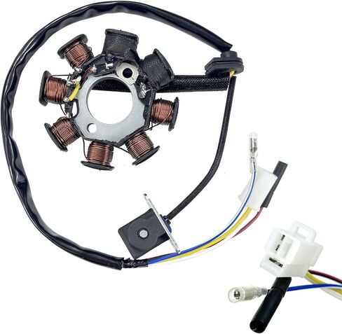 8 لفائف 4 أسلاك تيار متردد نحاس مغناطيسي الجزء الثابت لمحرك GY6 50cc 80cc 100cc سكوتر الدراجة ATV Sunl Roketa Dune Buggy Go Kart TaoTao Buyang in Kuwait
