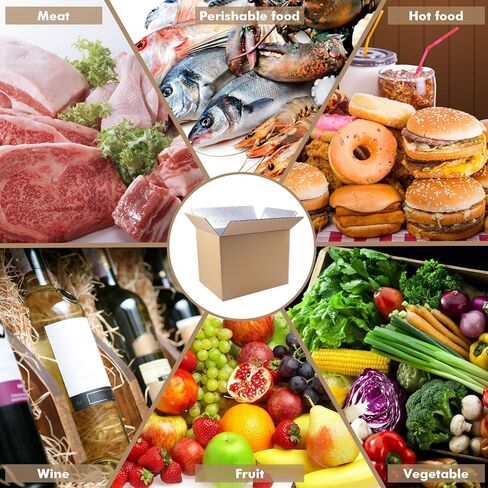 صناديق شحن معزولة لشحن الأطعمة المجمدة - 15.7 بوصة × 11.8 بوصة × 7.87 بوصة (6 عبوات)، مجموعات نقل كبيرة من الورق المقوى من الرقائق المعدنية للتغليف بالبريد، صندوق شحن بارد قابل لإعادة الاستخدام مع عزل in Kuwait