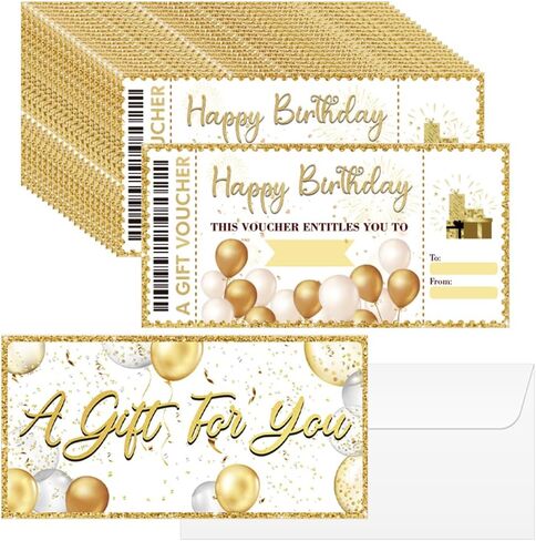 PLIGREAT 40 Sets Nail Salon Blank Gift Certificate, Creative Voucher Blank Gift Cards with Envelopes for Business Nail Shop Beauty Salon Customer Voucher Card Holiday Gift Card, 6.63 x 3.34 inches in Kuwait