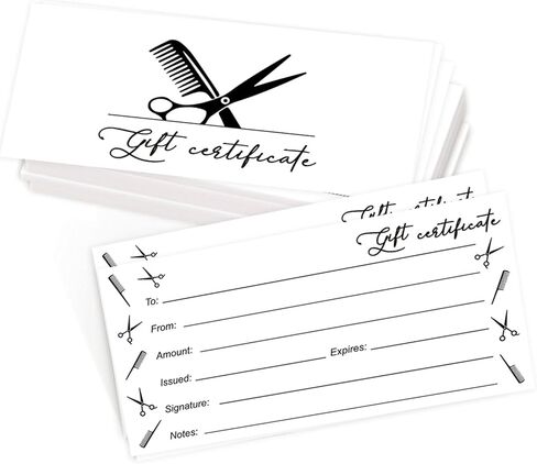 PLIGREAT 40 Sets Nail Salon Blank Gift Certificate, Creative Voucher Blank Gift Cards with Envelopes for Business Nail Shop Beauty Salon Customer Voucher Card Holiday Gift Card, 6.63 x 3.34 inches in Kuwait