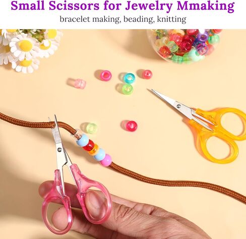 5Pcs Small Craft Scissors 3.5" Stainless Steel Mini Detail Craft Scissor with Protective Cover, Straight Sharp Tiny Travel Scissors for Embroidery Paper Cutting Sewing Knitting Crafting in Saudi Arabia