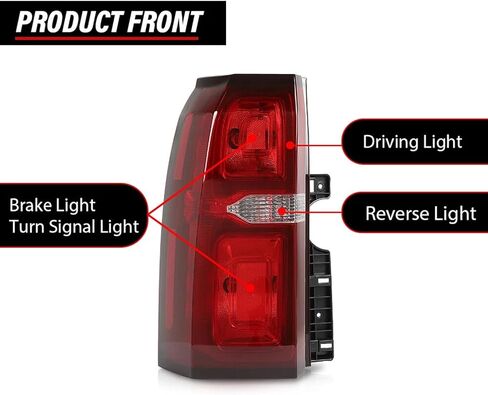 Tail Light Assembly Compatible with 2015-2020 Chevy Suburban Tahoe,Taillights Brake Lamp w/LED DRL Replacement Rear Left Driver Side GM2800264 23407432 84467058 in Kuwait