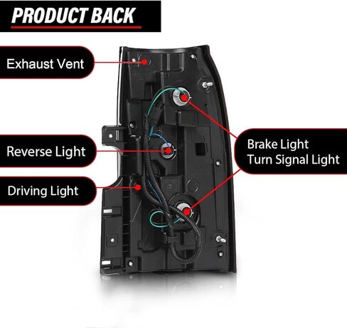 Tail Light Assembly Compatible with 2015-2020 Chevy Suburban Tahoe,Taillights Brake Lamp w/LED DRL Replacement Rear Left Driver Side GM2800264 23407432 84467058 in Kuwait