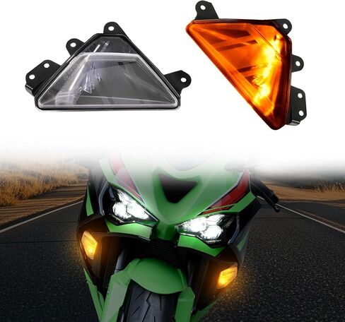 LED Front Turn Signal Indicator Light for ZX-6R 24-25, Amber Turning Lamp for Kawasaki Ninja ZX 6R 636 2024-2025 Accessories in Kuwait