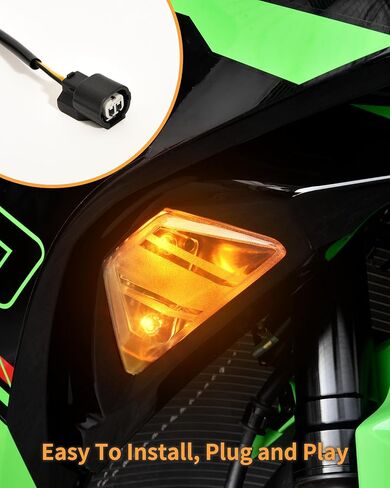 LED Front Turn Signal Indicator Light for ZX-6R 24-25, Amber Turning Lamp for Kawasaki Ninja ZX 6R 636 2024-2025 Accessories in Kuwait