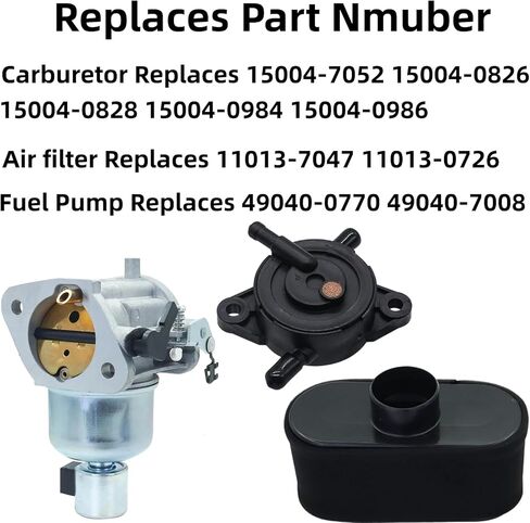 مكربن FR691V متوافق مع Kawasaki FR651V FR730V FS730V FS651V FS691V جزازة المحرك، مع استبدال فلتر الهواء Carb 15004-0986 15004-0985 15004-0984 15004-0826 15004-0829 15004-0828 in Kuwait