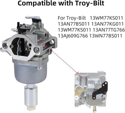 42 inch Carburetor Fits for Troy Bilt Pony 13WN77BS011 13AM77KS011 13WM77KS011 13AN77KS211 13AL78BS023 13WN77KS066 13AN77TG766 Nikki 799253 Briggs Stratton 15.5HP 17.5HP 500cc Lawn Mower Engine Prts in Kuwait