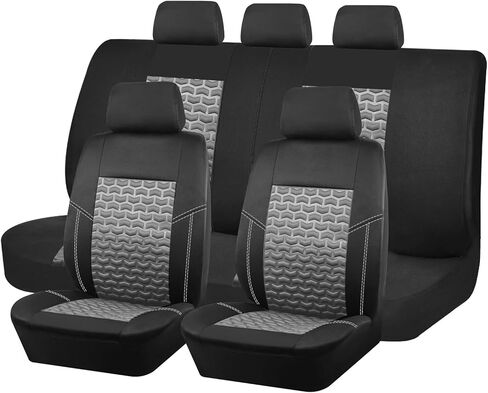 Car Seat Cover for Ford Bronco Big Bend 2021-2026, Full Set Front & Rear Seats, Breathable Comfortable Durable Protective Seat Covers for SUVs, Trucks & Travel,A Black Grey in Kuwait