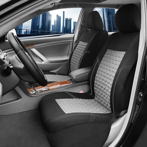 Car Seat Cover for Ford Bronco Big Bend 2021-2026, Full Set Front & Rear Seats, Breathable Comfortable Durable Protective Seat Covers for SUVs, Trucks & Travel,A Black Grey in Kuwait