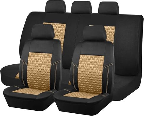 Car Seat Cover for Ford Bronco Big Bend 2021-2026, Full Set Front & Rear Seats, Breathable Comfortable Durable Protective Seat Covers for SUVs, Trucks & Travel,A Black Grey in Saudi Arabia