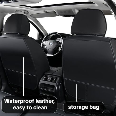 for Nissan Rogue 2008-2026 Car Seat Covers, Black Car Seat Covers, Waterproof Leather, Full Set of 5 Seats, Easy to Clean and Install, Wear Resistance, Protect and Upgrade Seats in Saudi Arabia