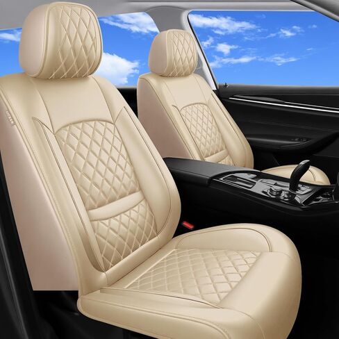 Seat Covers Custom Fit for Chevrolet/Chevy Colorado 2015-2026 (Only 5-Seat Version) Full Set Premium Leather, Waterproof, All-Weather, Airbag Compatible, Anti-Slip, Car Seat Protectors (Gray) in Saudi Arabia