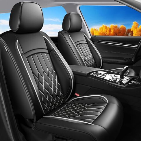 Durango Seat Covers Custom Fit for Dodge Durango 2007-2025 (Only 5-Seat Version) - Full Set Premium Leather, Waterproof, All-Weather, Airbag Compatible, Car Seat Protectors (Redline) in Kuwait