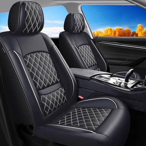 Durango Seat Covers Custom Fit for Dodge Durango 2007-2025 (Only 5-Seat Version) - Full Set Premium Leather, Waterproof, All-Weather, Airbag Compatible, Car Seat Protectors (Redline) in Kuwait