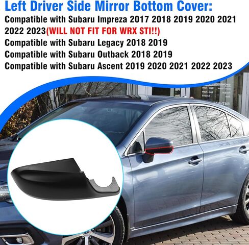 1PC Compatible with Subaru Impreza Mirror Bottom Cover 2017-2023/Legacy/Outback 2018 2019/Ascent 2019-2023, Clip-on Replace for 91054FL20A Driver Side Subaru Ascent Mirror Lower Cover-Left in Saudi Arabia