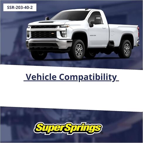 نظام مساعد التعليق الخلفي Super Springs لشاحنات 2500 و3500 كاملة الحجم باللون الأزرق | ترقية تعليق دعم التحميل | يقلل من الترهل ويحسن الاستقرار والتحكم | SSR-203-40-2 in Kuwait