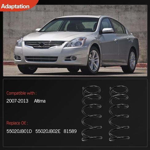 Rear Left & Right Suspension Coil Spring Set Compatible with Altima 2007-2013 2.5L L4 & 3.5L V6, Replace# 55020JB01D 55020JB02E 81589 2PCS in Saudi Arabia