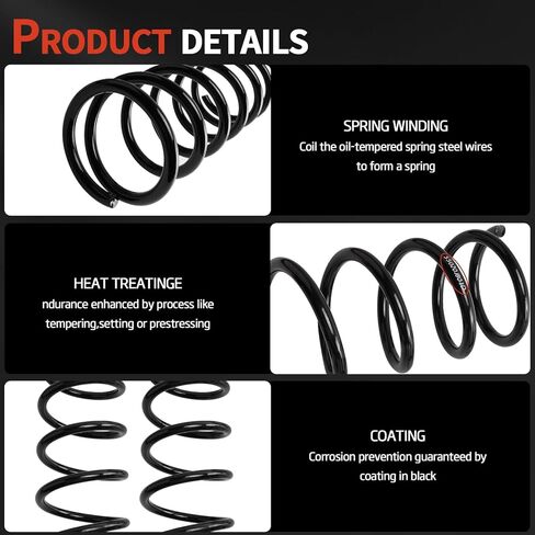 Rear Left & Right Suspension Coil Spring Set Compatible with Altima 2007-2013 2.5L L4 & 3.5L V6, Replace# 55020JB01D 55020JB02E 81589 2PCS in Saudi Arabia