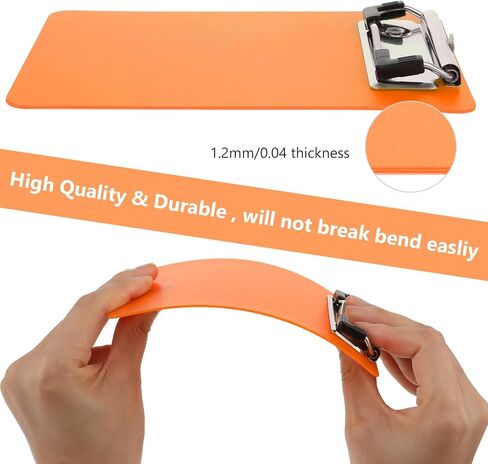 Bewudy 4 Pack Small Clipboards 4 x 6 Inch, Mini Clip Board Notepads Clipboard, Letter Size Plastic Pocket Clipboard with Low Profile Clip, for Office Classroom Supplies(4 Color A) in Kuwait