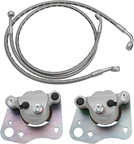 M MATI Front Left Right Brake Calipers & Hose Lines For Polaris Ranger 570 2015-2021 Ranger 500 2017-2022 Ranger ETX 2015-2016 1912119 1912120 1912283 1912284 in Kuwait