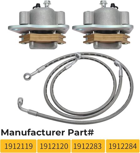 M MATI Front Left Right Brake Calipers & Hose Lines For Polaris Ranger 570 2015-2021 Ranger 500 2017-2022 Ranger ETX 2015-2016 1912119 1912120 1912283 1912284 in Kuwait