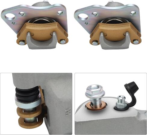 M MATI Front Left Right Brake Calipers & Hose Lines For Polaris Ranger 570 2015-2021 Ranger 500 2017-2022 Ranger ETX 2015-2016 1912119 1912120 1912283 1912284 in Kuwait