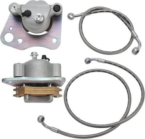 M MATI Front Left Right Brake Calipers & Hose Lines For Polaris Ranger 570 2015-2021 Ranger 500 2017-2022 Ranger ETX 2015-2016 1912119 1912120 1912283 1912284 in Kuwait