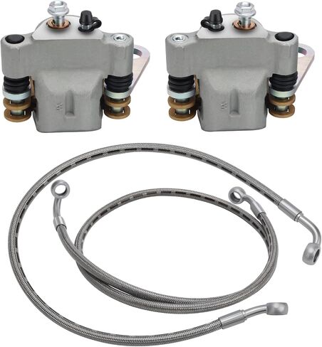 M MATI Front Left Right Brake Calipers & Hose Lines For Polaris Ranger 570 2015-2021 Ranger 500 2017-2022 Ranger ETX 2015-2016 1912119 1912120 1912283 1912284 in Kuwait
