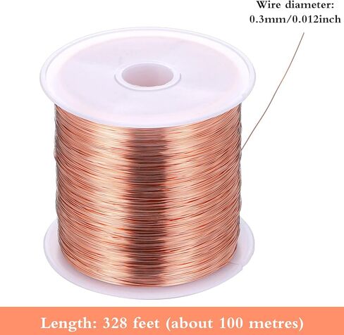 28 Gauge Wire for Jewelry Making 328FT/0.3mm Copper Wire Pure Copper Jewelry Beading Wires Coppers Jewelrys Wires Soft Metal Plant Stem Ties for Beading Sculpting Gardening Crafting in Kuwait