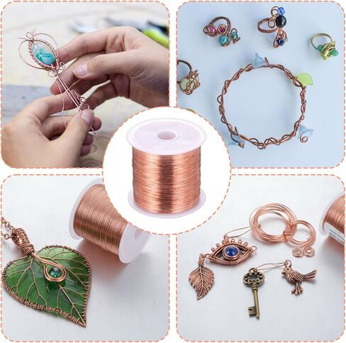 28 Gauge Wire for Jewelry Making 328FT/0.3mm Copper Wire Pure Copper Jewelry Beading Wires Coppers Jewelrys Wires Soft Metal Plant Stem Ties for Beading Sculpting Gardening Crafting in Kuwait