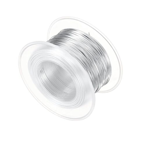 Generic 20 Gauge Aluminum Craft Wire 0.8mm 98.5ft Flexible Bendable Anodized Metal Jewelry Sculpting Wire for Jewelry Making Modelling Craft DIY, Bright Silver in Kuwait