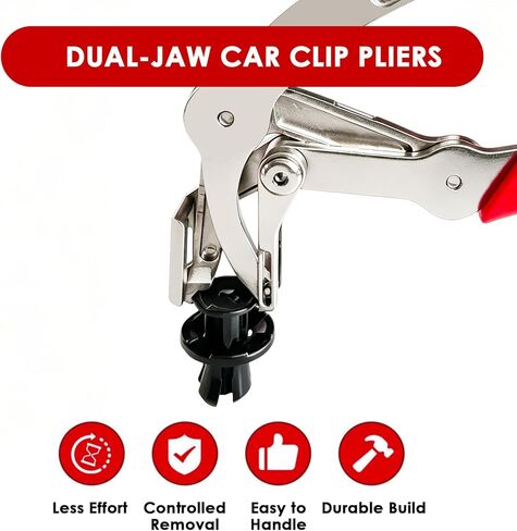 Ocean Pearl 2026 Car Clip Pliers, Trim Clip Removal Tool, Plastic Fastener Remover, Panel Clip Removal Pliers for Push Pin, Door Panel, Bumper, Fender, 17-4 PH Stainless Steel in Saudi Arabia