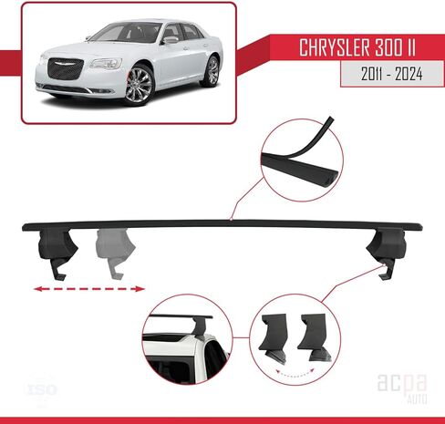 Compatible with Chrysler 300 II 2011-2023 Roof Rack ACE-4 Roof Rack Pack Rack Black in Saudi Arabia