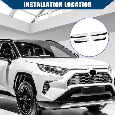 Roof Rack Rail Cover End Protection for Toyota RAV4 2013-2018 / Exterior Upper Cover Shell Cap/Durable Plastic / 1Set Silver Tone in Kuwait