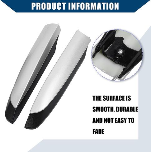 Roof Rack Rail Cover End Protection for Toyota RAV4 2013-2018 / Exterior Upper Cover Shell Cap/Durable Plastic / 1Set Silver Tone in Kuwait