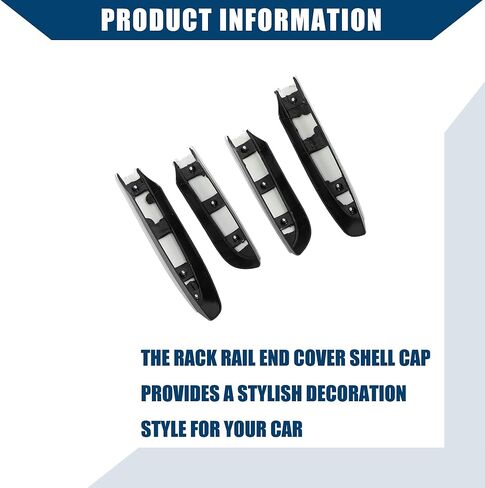 Roof Rack Rail Cover End Protection for Toyota RAV4 2013-2018 / Exterior Upper Cover Shell Cap/Durable Plastic / 1Set Silver Tone in Kuwait