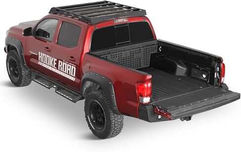 Hooke Road Tacoma Front Truck Bed MOLLE Panel System Cargo Rack لـ 2005-2023 Toyota Tacoma الجيل الثاني والثالث، تخزين فولاذي لتنظيم العتاد والهبوط، مسمار بدون حفر in Kuwait
