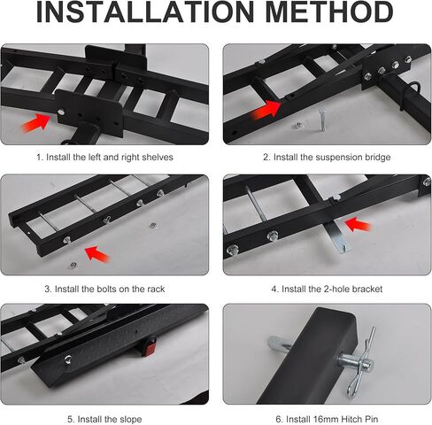 500 LB Motorcycle Scooter Carrier Bike Hitch Mount Rack Ramp Steel Carrier in Kuwait