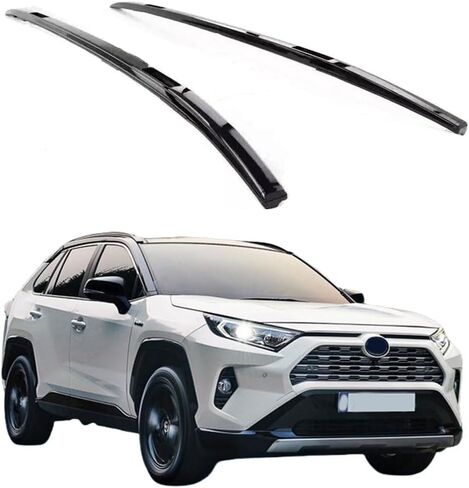 Aluminum Roof Rack Rails Side Bars Fits for RAV4 2019-2025, Black, 2-Piece Set in Saudi Arabia