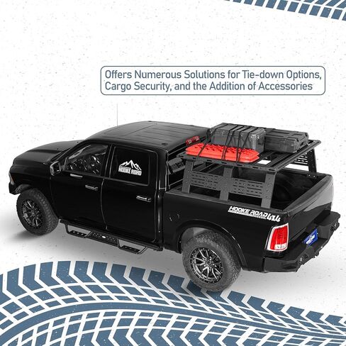 u-Box Universal Platform Flat Rack Truck Bed Cargo Carrier for Ford F-150 & Ram 1500 & Silverado 1500 & Toyota Tundra Full-Size Trucks - Roof Rack Works with Truck Bed Crossbar & Rack in Kuwait