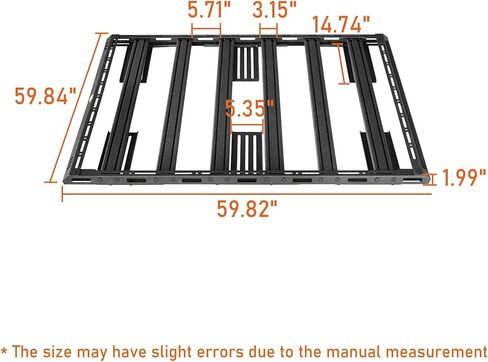 u-Box Universal Platform Flat Rack Truck Bed Cargo Carrier for Ford F-150 & Ram 1500 & Silverado 1500 & Toyota Tundra Full-Size Trucks - Roof Rack Works with Truck Bed Crossbar & Rack in Kuwait